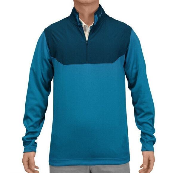 Nike Golf Pullover Men Medium Lagoon Half Zip DriFit Tour Performance Sweatshirt - Picture 14 of 15